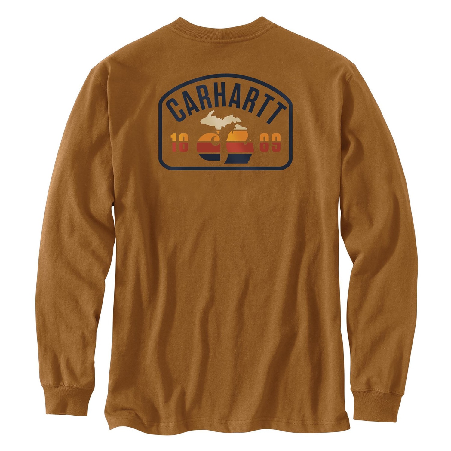 Carhartt 107059 Loose Fit Heavyweight Michigan Graphic T-Shirt - Long Sleeve