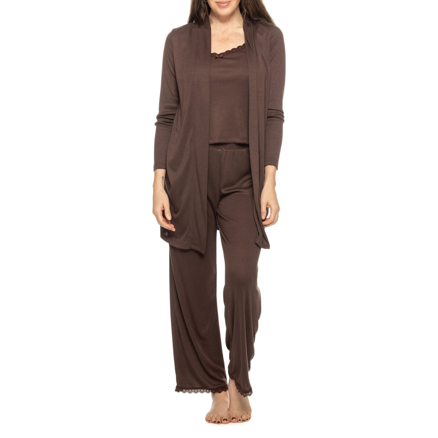Rachel Ashwell Solid Sweater Knit Lounge Set - 3 Piece