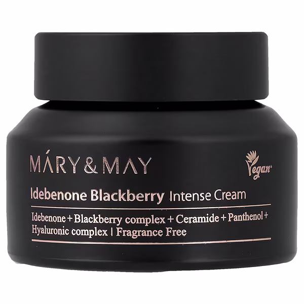 Mary & May, Idebenone Blackberry Intense Cream, Fragrance Free, 2.46 oz (70 g)