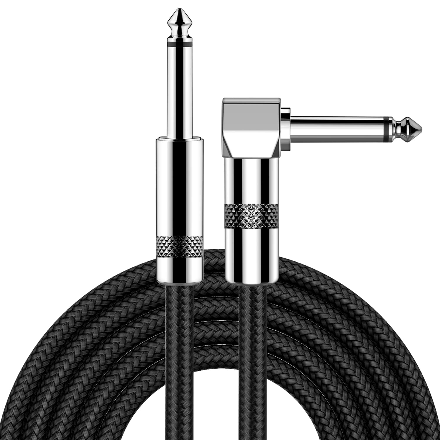 New Bee Guitar Cable 10ft Electric Instrument Bass AMP Cord | 6.35mm Jack, Durable Design, Stage and Home Studio Use, Low Noise Shielded Electric Cord for Bass, Keyboard, Amp, Mixer