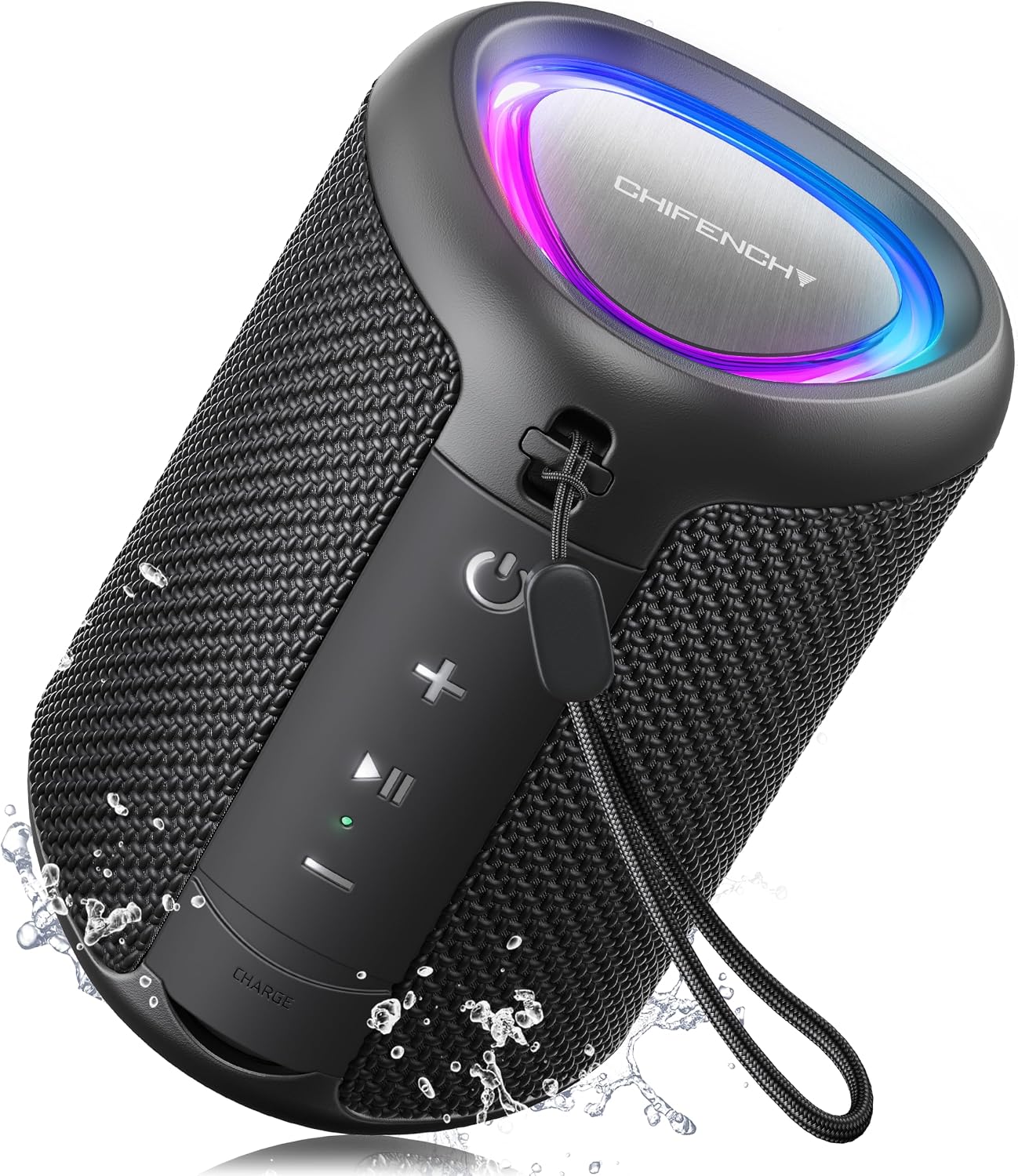 Portable Bluetooth Speaker Gift Ideas: Outdoor Travel Essentials Waterproof | Powerful HD Sound, Dynamic Lights, 15H Playtime, BT 5.3, TWS Pairing, IPX5 Beach|Camping|Pool Accessories, Halloween Music