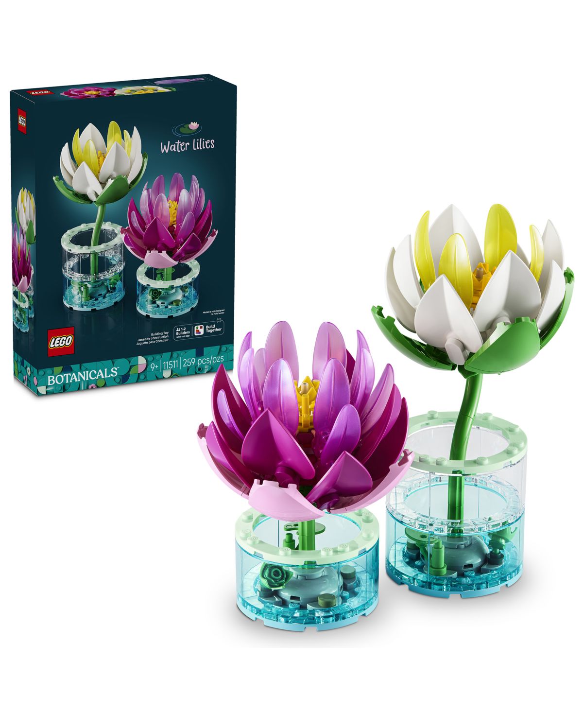 LEGO Botanicals Water Lilies Building Toy 11511, 259 Pieces