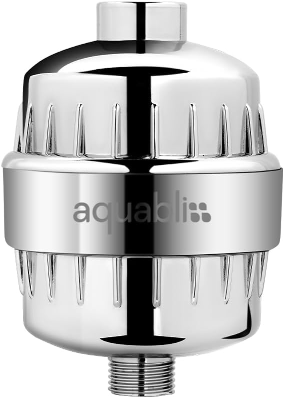 Aquabliss SF100 Daily Revitalize Shower Filter - Chrome | Vitamin C shower filter, vitamins and minerals infusion, softer-feeling skin, healthier hair, SF100