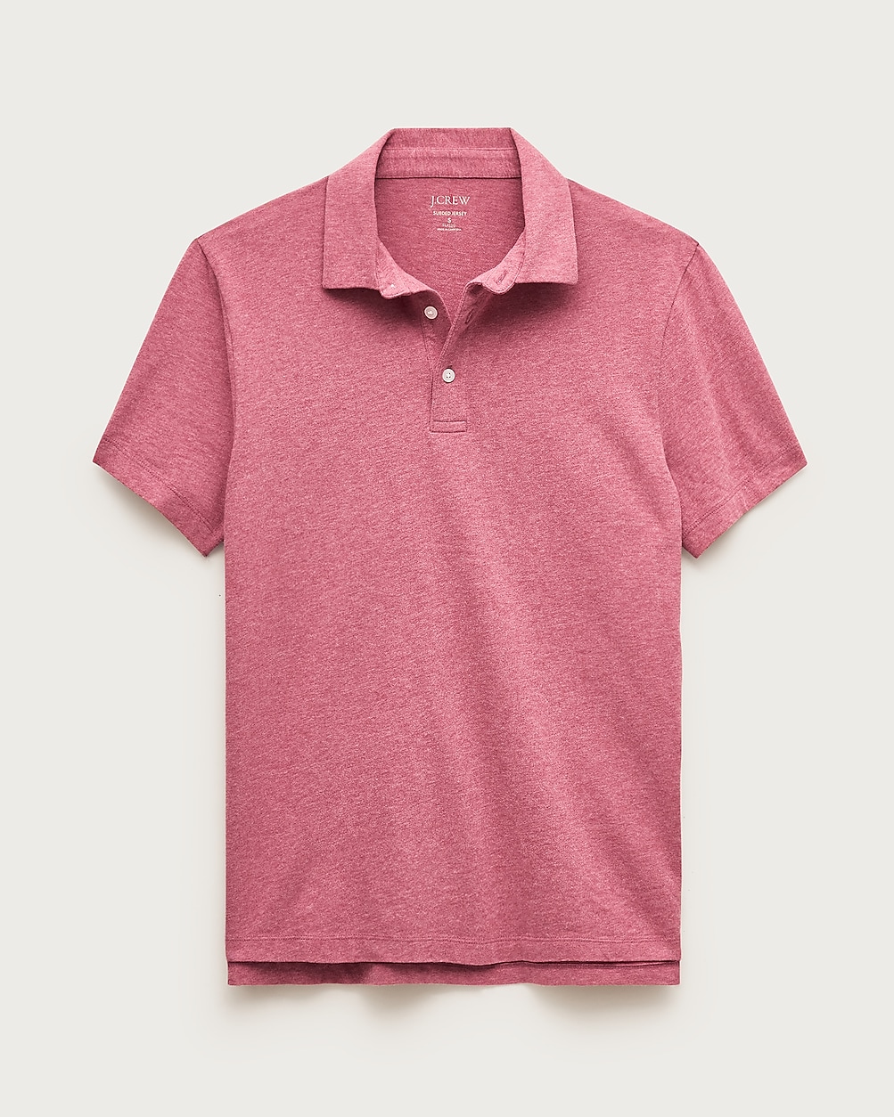 Sueded cotton polo shirt