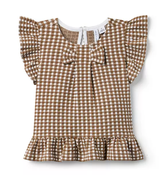 Gingham Ruffle Top