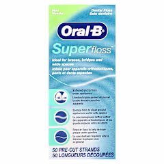 Oral‑B, Super Floss™ – Mint, 50 Pre‑Cut Strands