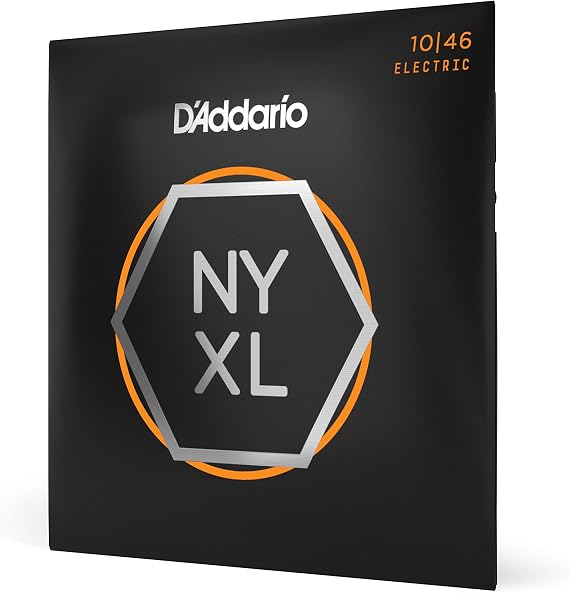 D'Addario Electric Guitar Strings, NYXL Nickel Plated, NYXL1046 | NYXL electric guitar strings deliver enhanced tuning stability, greater strength, dynamic range, and bright tone.