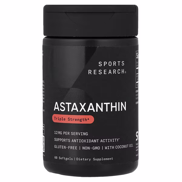 Sports Research, Astaxanthin, Triple Strength, 12 mg, 60 Softgels