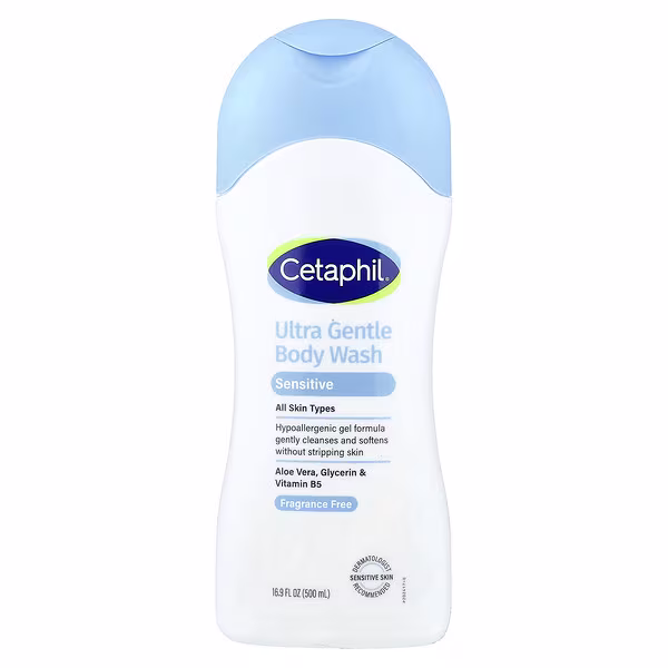 Cetaphil, Ultra Gentle Body Wash, All Skin Types, Fragrance Free, 16.9 fl oz (500 ml)