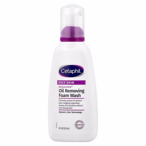Cetaphil, Derma Control™, Oil Removing Foam Wash, Oily Skin, 8 fl oz (237 ml)