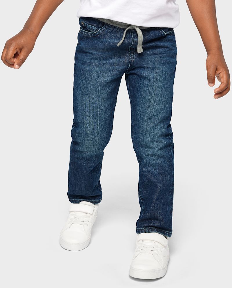 Baby And Toddler Boys Pull On Straight Jeans - blue