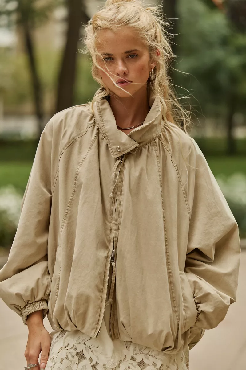 Chelsea Funnel-Neck Oversized Jacket