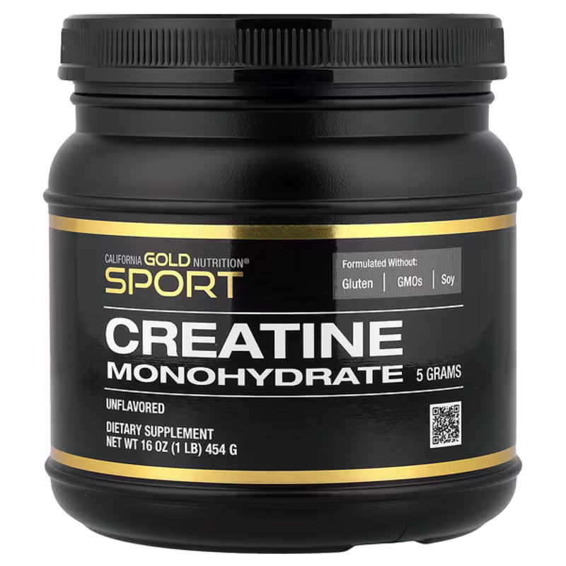 California Gold Nutrition, Sport, Pure Creatine Monohydrate, Unflavored, 1 lb (454 g)