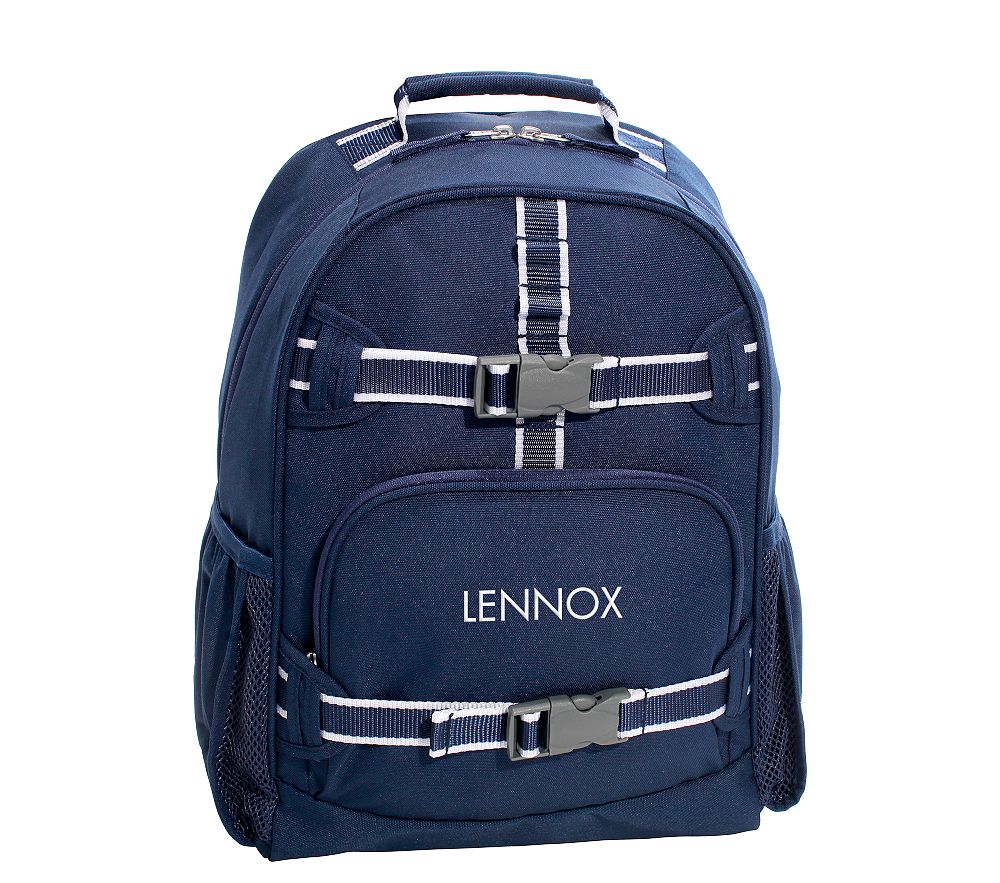 Navy Trim Solid Mackenzie Backpack