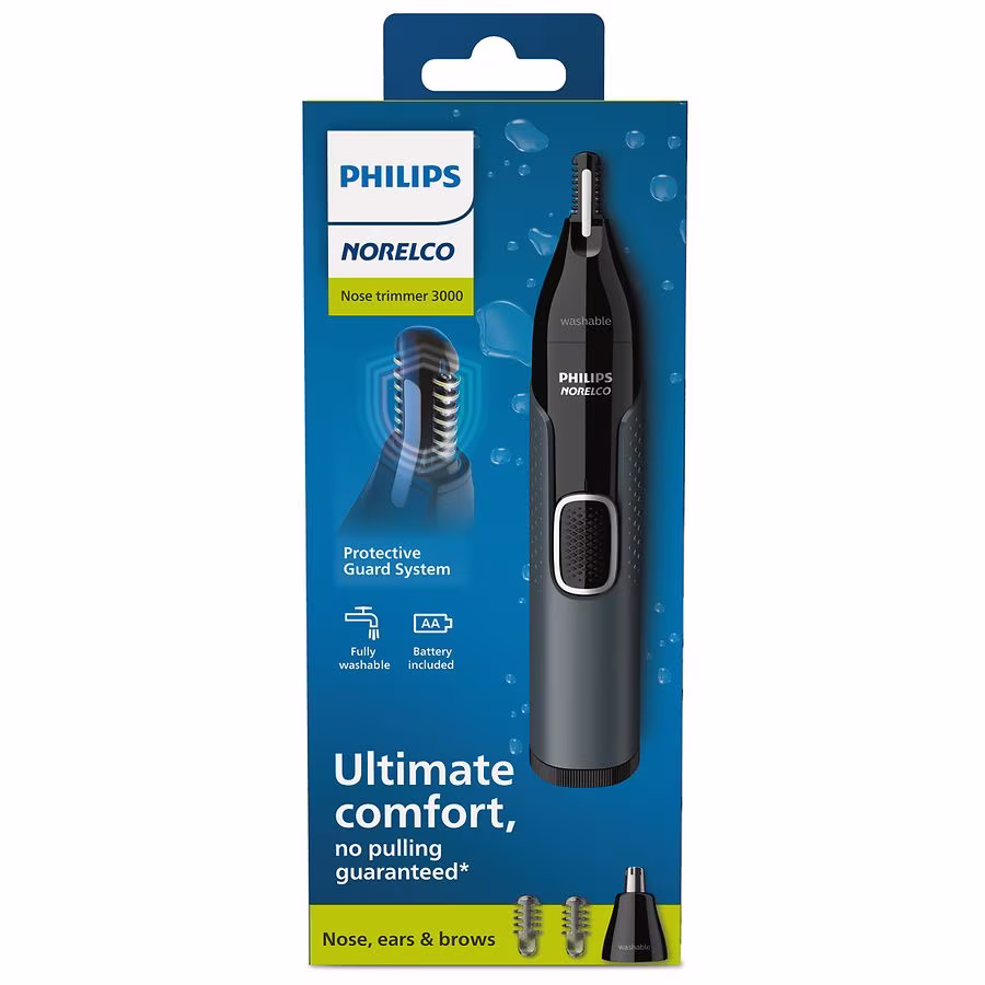 Philips Norelco Nose Trimmer 3000 for Nose/Ears/Eyebrows (NT3600/62)