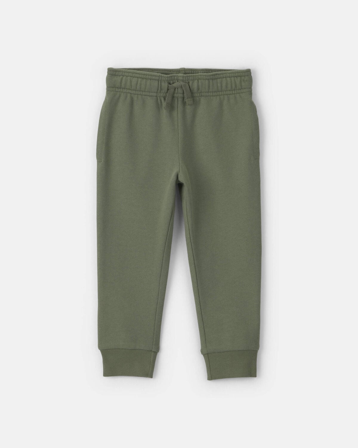 Toddler Boy French Terry Joggers - Olive Green