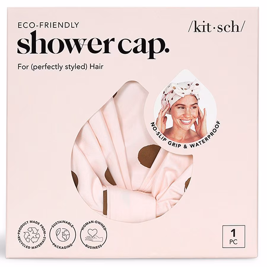 KITSCH Dot Shower Cap Blush