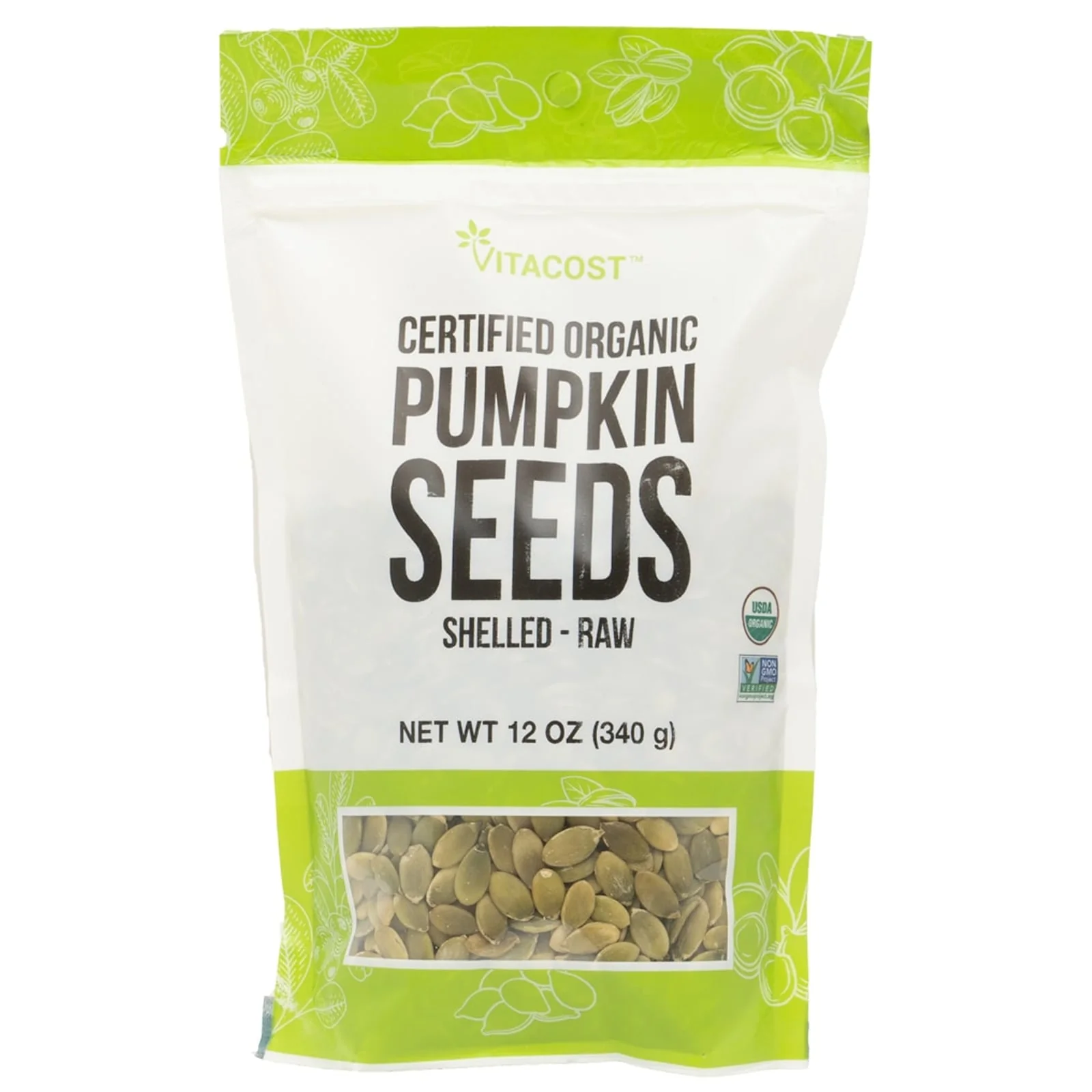 Vitacost, Organic Pumpkin Seeds, Shelled, 12 oz (340 g)