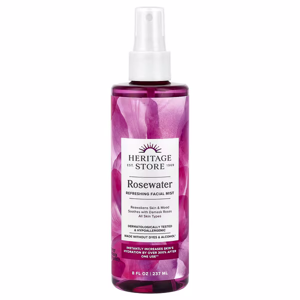 Heritage Store, Rosewater, Refreshing Facial Mist, All Skin Types, 8 fl oz (237 ml)