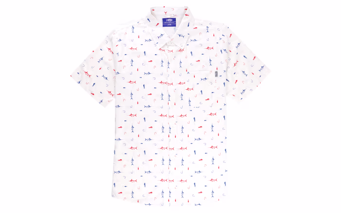 AFTCO Boat Bar Short-Sleeve Woven Shirt for Men