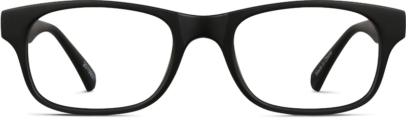 Black Kids' Rectangle Glasses #2010921