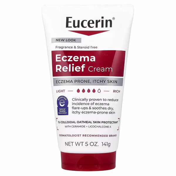Eucerin, Eczema Relief Cream, Fragrance Free , 5 oz (141 g)