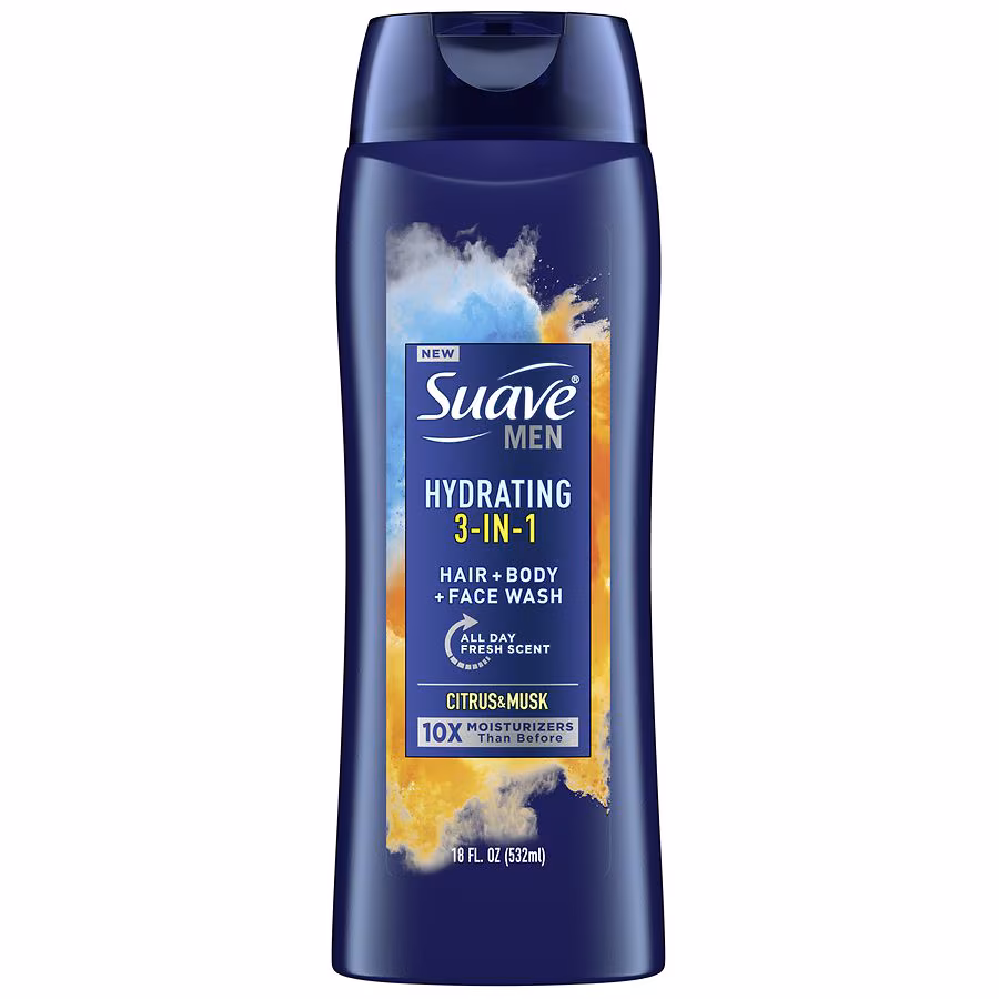 Suave Men 3 in 1 Body Wash Citrus Musk