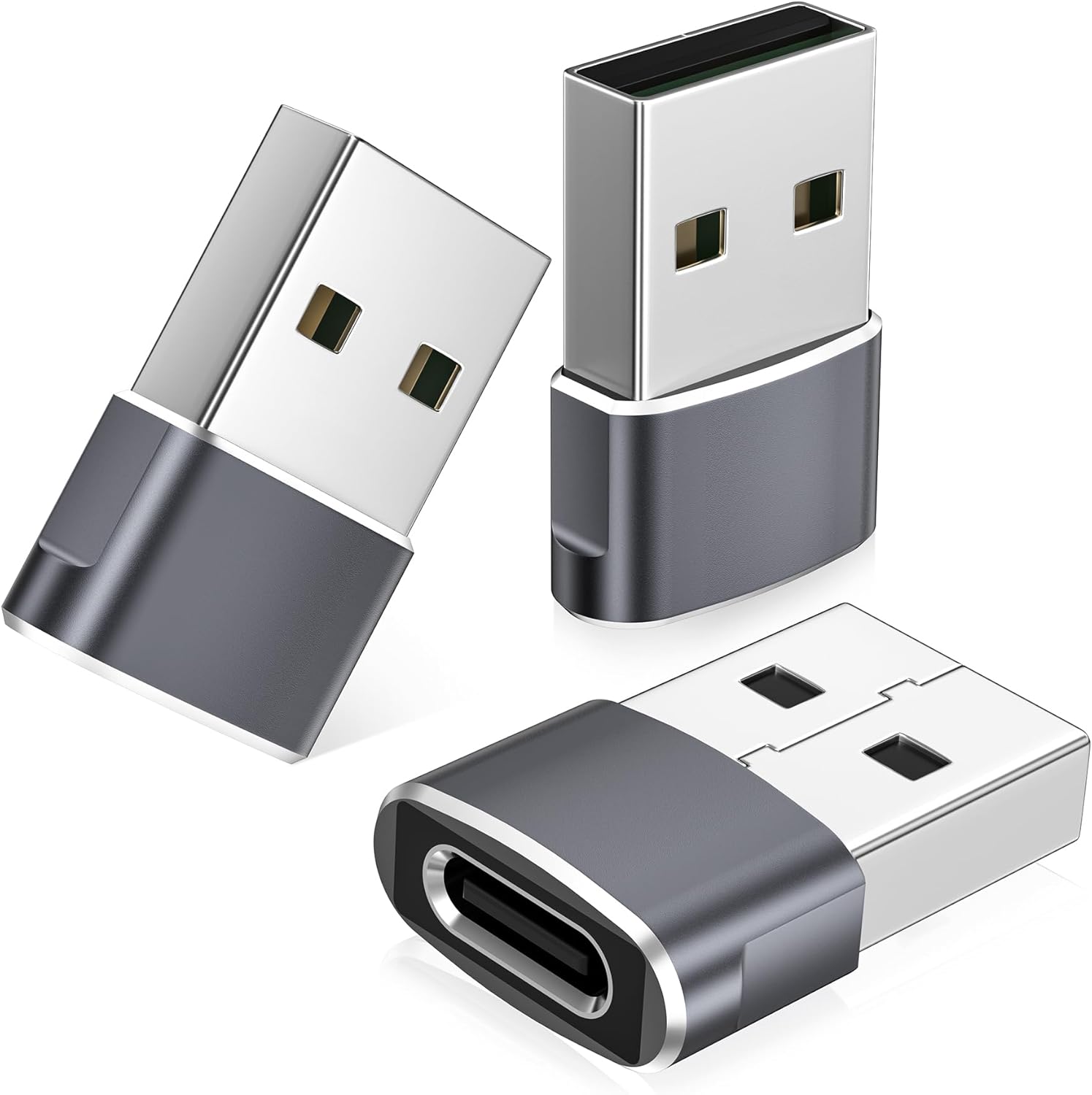 Basesailor USB to USB C Adapter,USBC Female to USB A Male Charger Adapter | Type C Converter for iPhone 18 17e Pro Max Duo,16 15,Apple Watch iWatch S12 11,AirPods 5 4,iPad Mini 7 Air,Samsung Galaxy S26