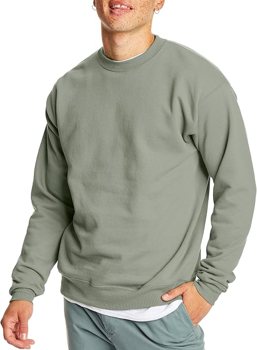 Hanes Men's Sweatshirt, EcoSmart Fleece Crewneck Sweatshirt, Big & Tall Available, 1 or 2-Pack