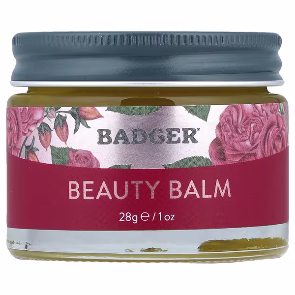 Badger, Ultra-Rich Beauty Balm + Rosehip, Rose , 1 oz (28 g)