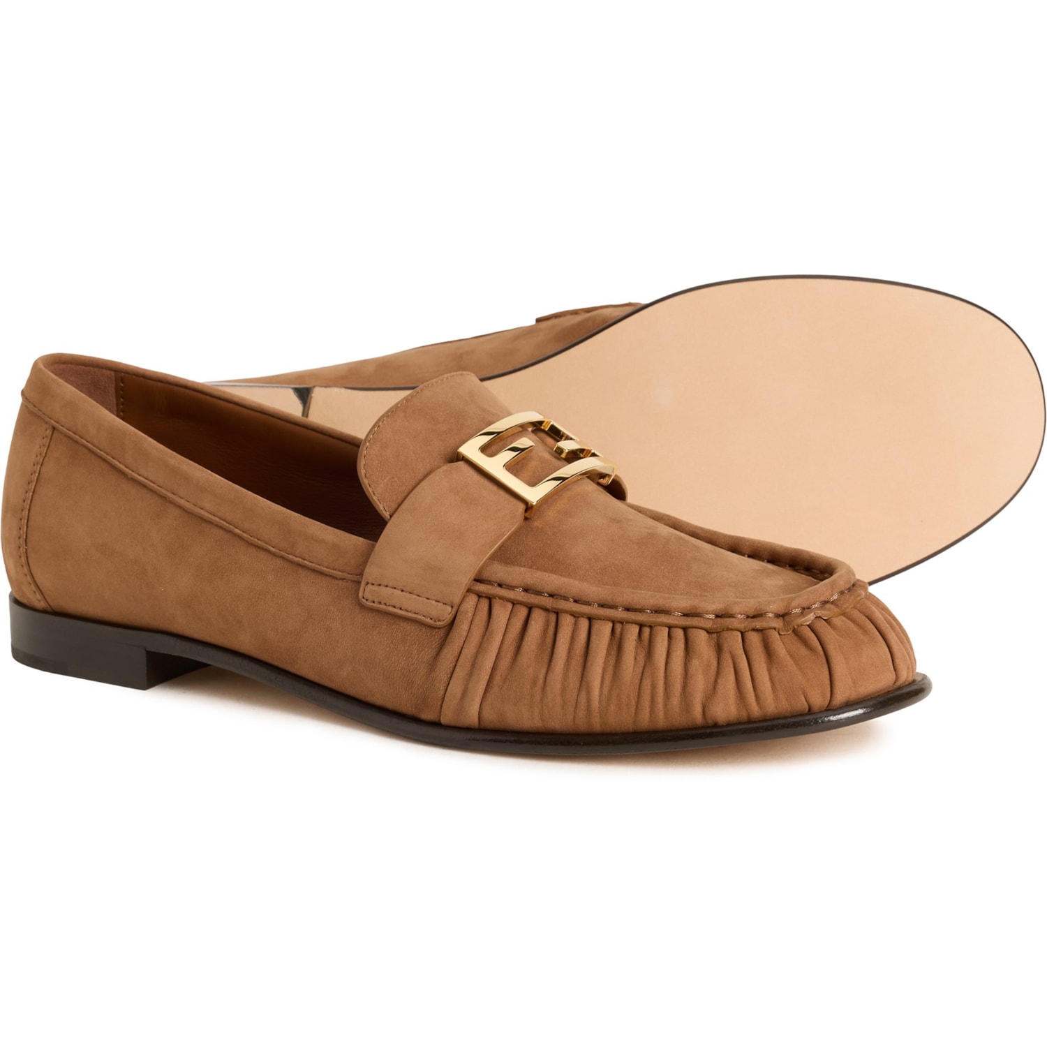 Fendi Made in Italy Baguette Loafers - Nubuck (For Women)