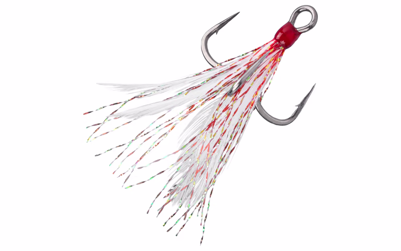 Mustad AlphaPoint In-Line Triple Grip Feathered Hook