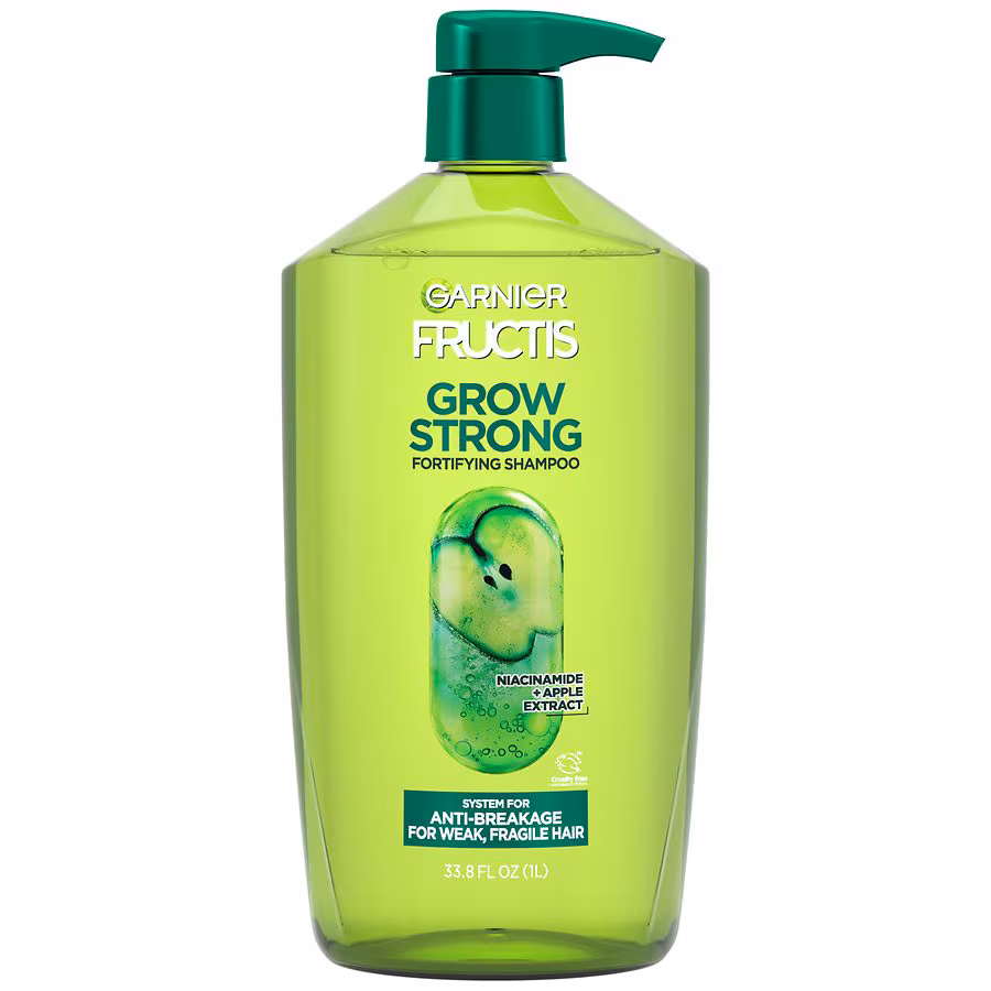 Garnier Fructis Grow Strong Fortifying Shampoo for Weak, Fragile Hair, 33.8 fl oz