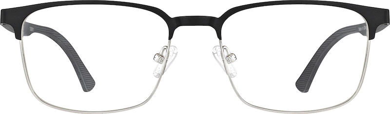 Dark Gray Browline Glasses #1300611