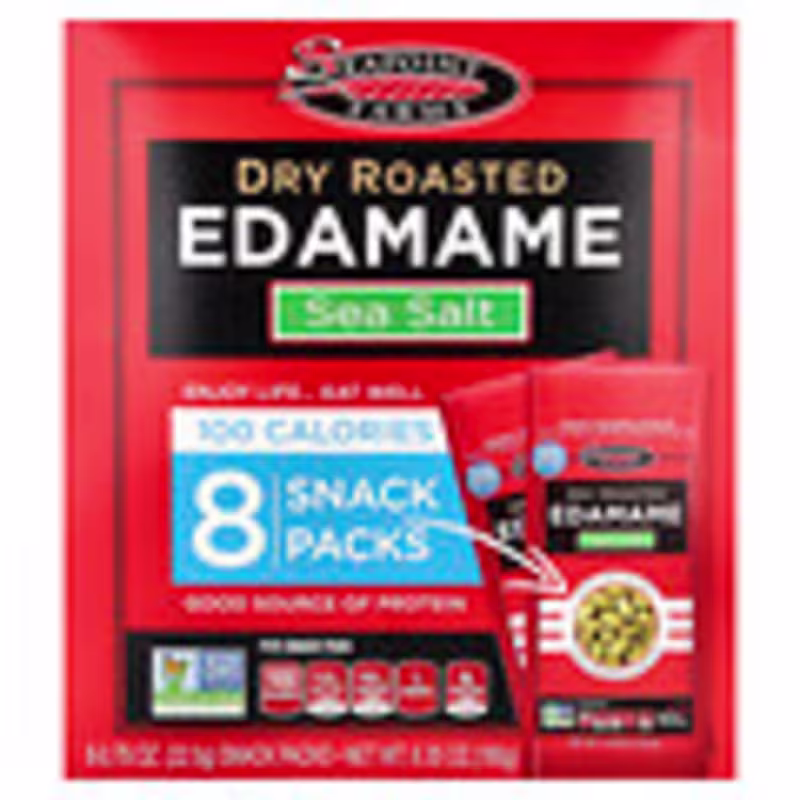 Seapoint Farms, Dry Roasted Edamame, Sea Salt, 8 Snack Packs, 0.79 oz (22.5 g) Each