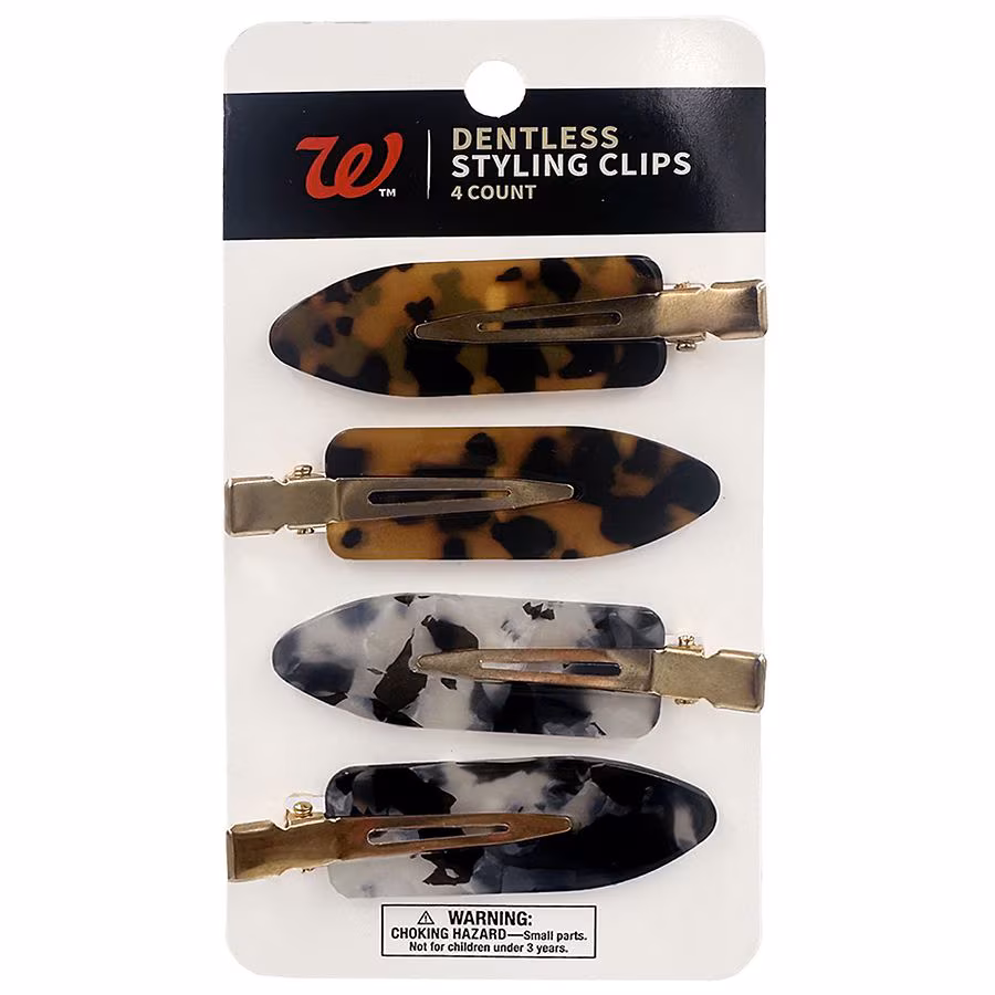 Walgreens Dentless Styling Clips, Brown & Black Tortoise Shell