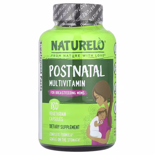 NATURELO, Postnatal Multivitamin for Breastfeeding Moms, 180 Vegetarian Capsules