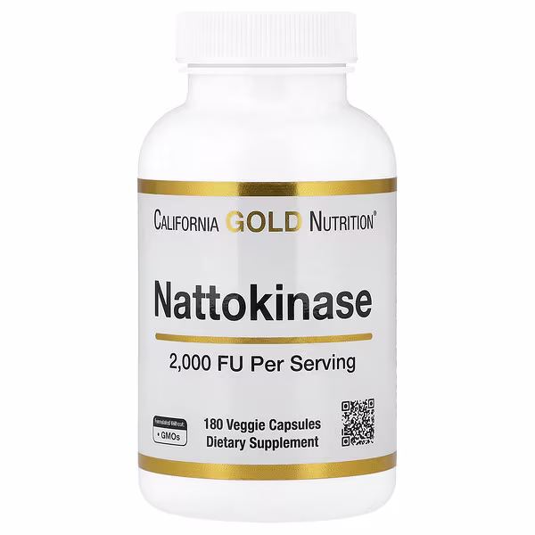 California Gold Nutrition, Nattokinase, Proteolytic Enzyme, 2,000 FU, 180 Veggie Capsules