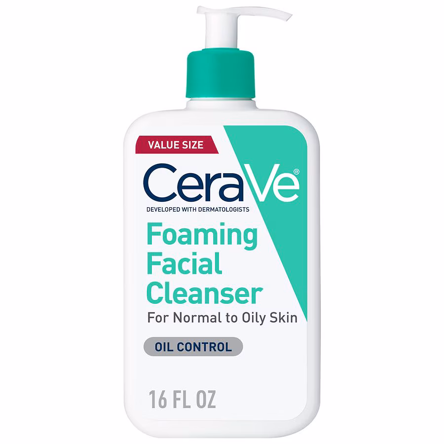 CeraVe Fragrance-Free Face Cleanser, Foaming Face Wash with Hyaluronic Acid