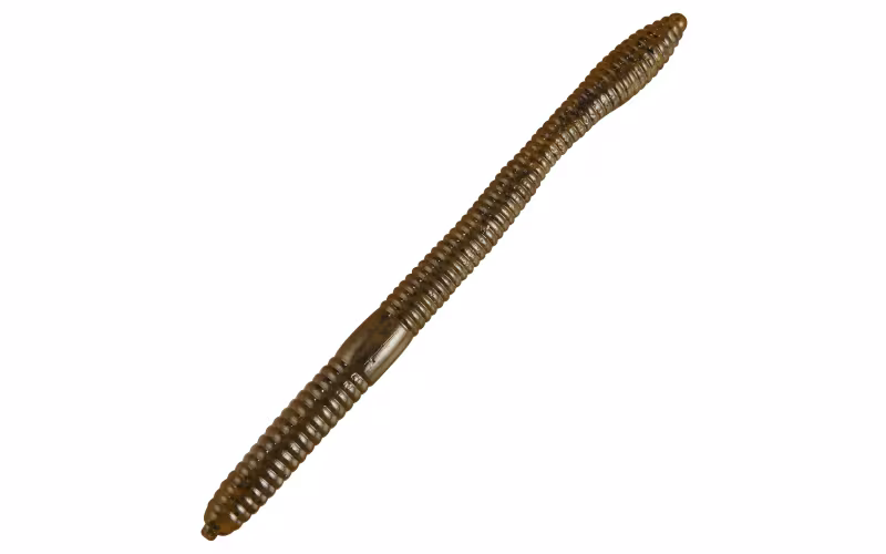 Bass Pro Shops Magnum Fin-Eke Worm - 6'' - Green Pumpkin