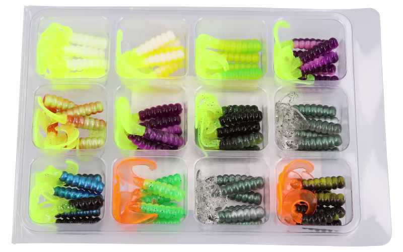 Bass Pro Shops 73-Piece Tri-Color Crappie Grub Kit
