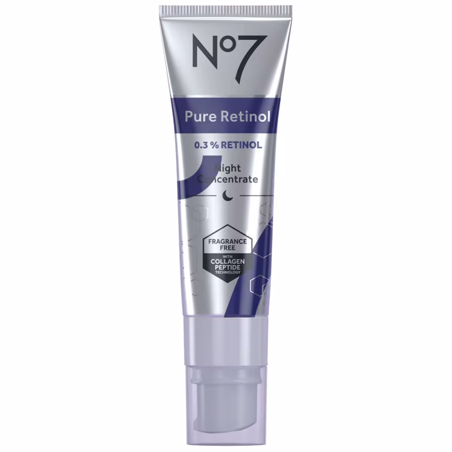 No7 Pure Retinol 0.3% Retinol Night Concentrate, 1.01 oz