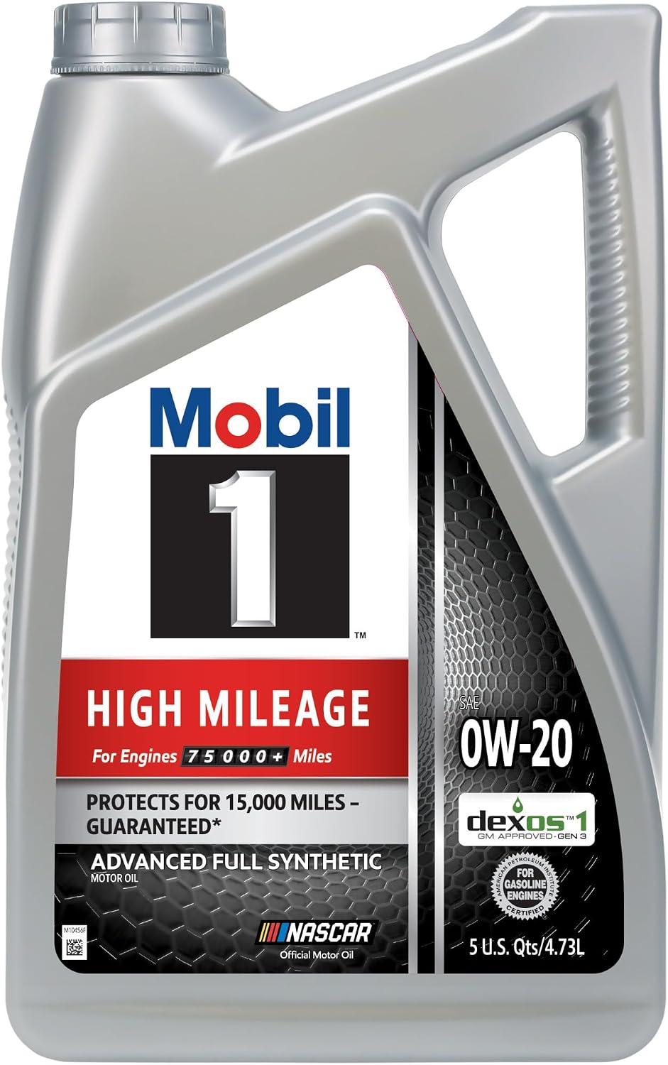Mobil 1 High Mileage Full Synthetic Motor Oil 0W-20, 5 Quart | 75K+ Mile Protection | Seal Conditioner | Sludge Prevention