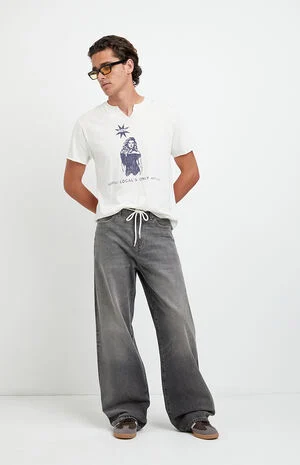 Pacsun Blake Extreme Baggy Jeans Drawstring Gray