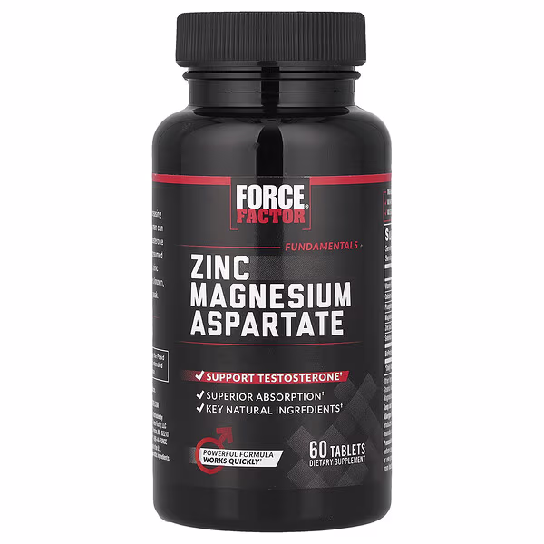 Force Factor, Fundamentals, Zinc Magnesium Aspartate, 60 Tablets