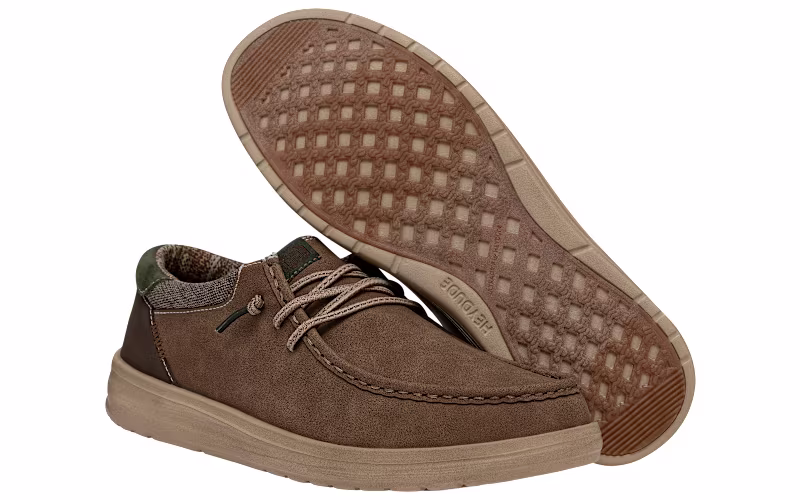 HEYDUDE Paul Casual Shoes for Men - Brown - 8M