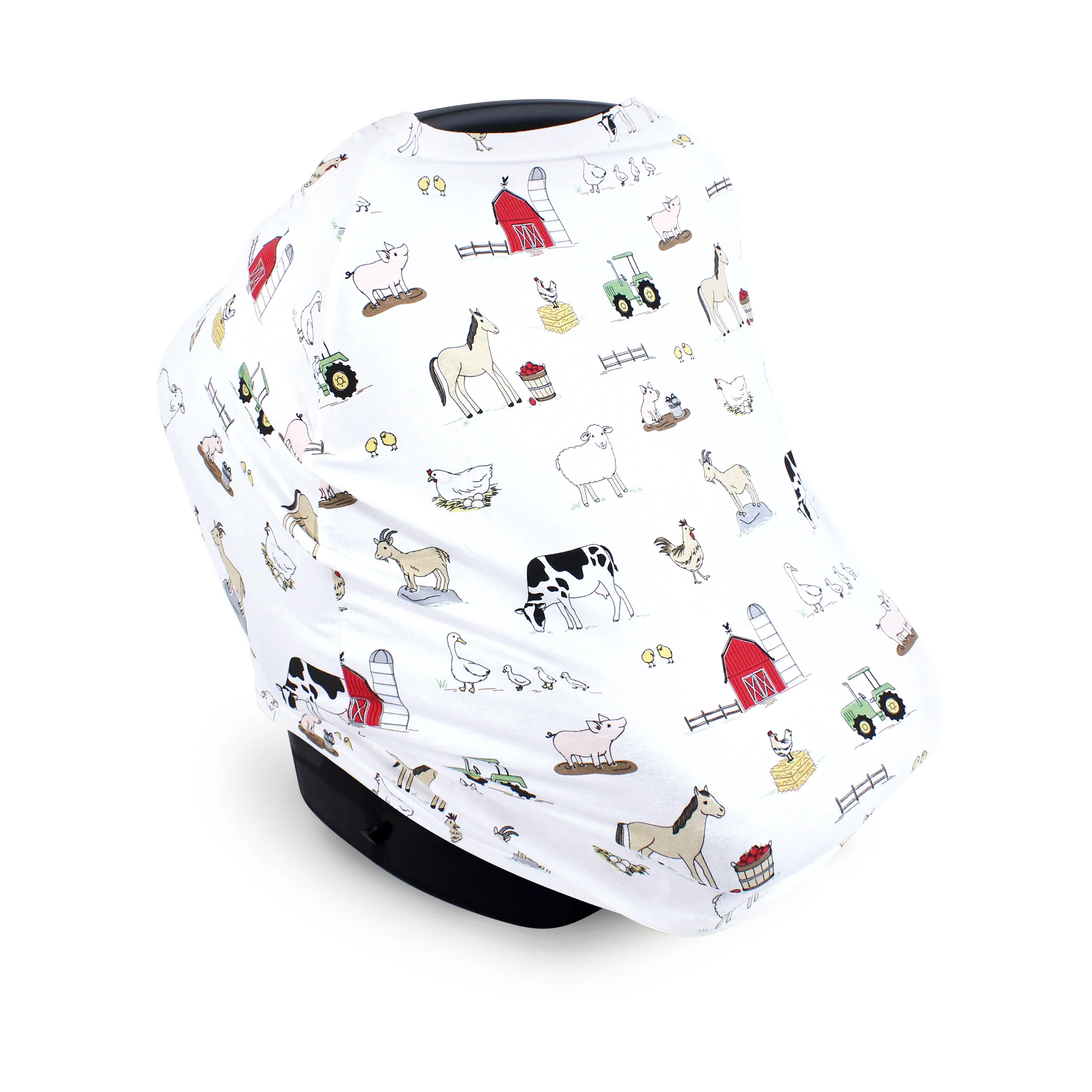 Hudson Baby Multi-use Car Seat Canopy, Farm
