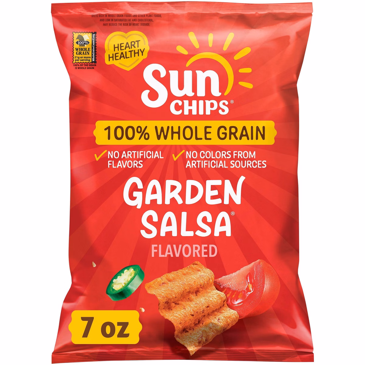 SunChips Garden Salsa Flavored Wholegrain Snacks - 7oz