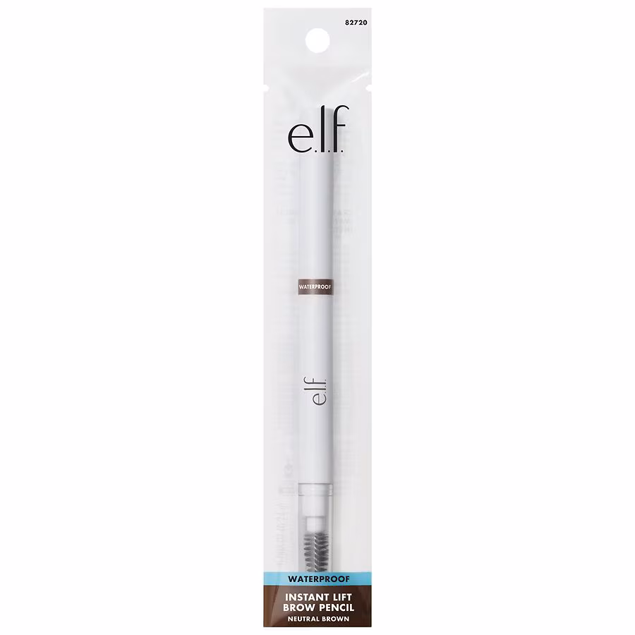 e.l.f. Instant Lift Waterproof Brow Pencil, Neutral Brown, 0.01 oz