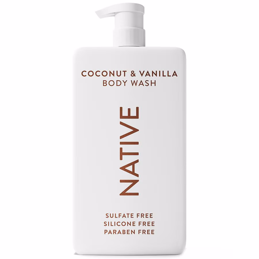 Native Body Wash, Sulfate Free, Naturally Derived Ingredients, 24 Hour Freshness Coconut & Vanilla, 36.0 fl oz